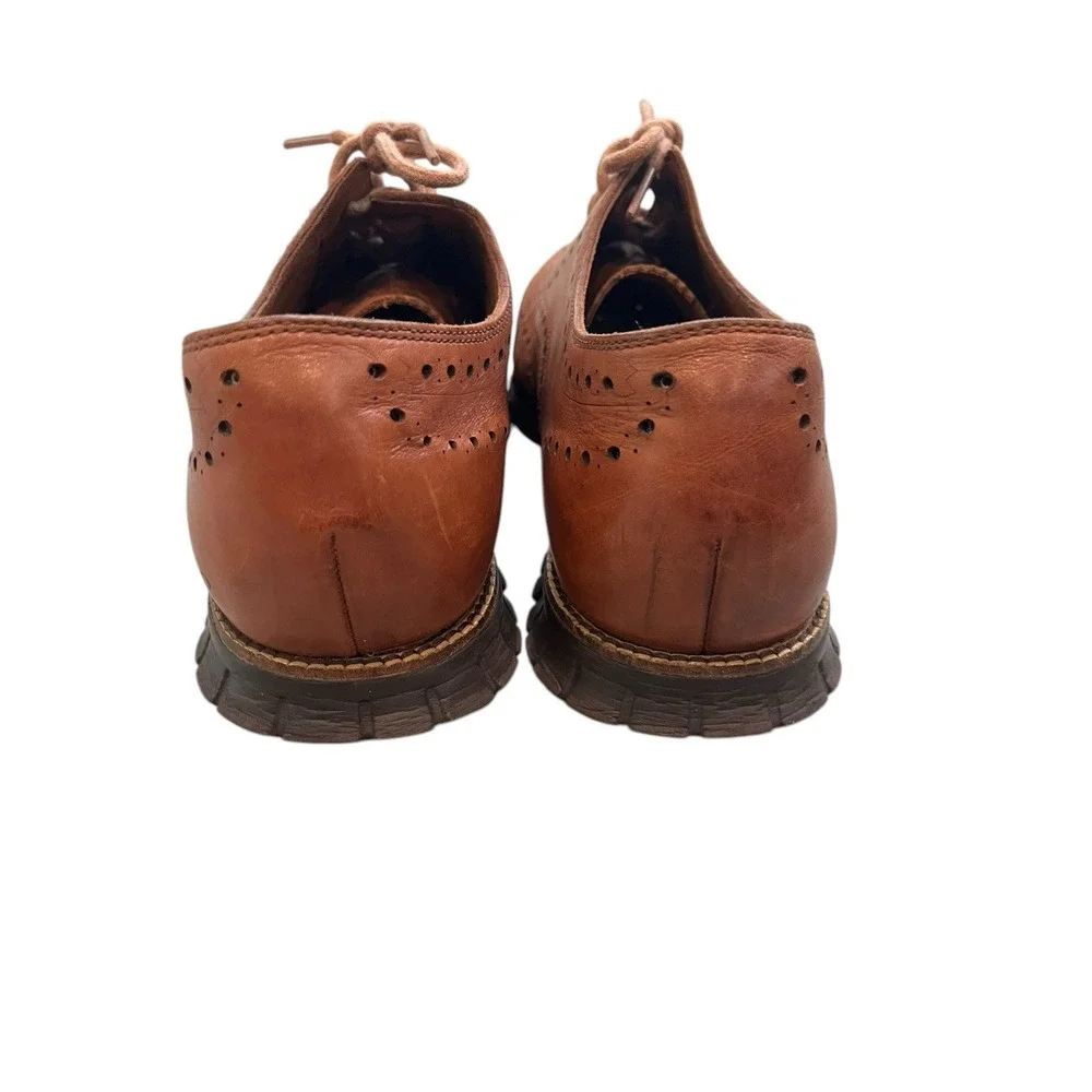 Cole Haan ZeroGrand Brown Leather Wingtip Oxford Lace Up Shoes , Size 11.5W‎